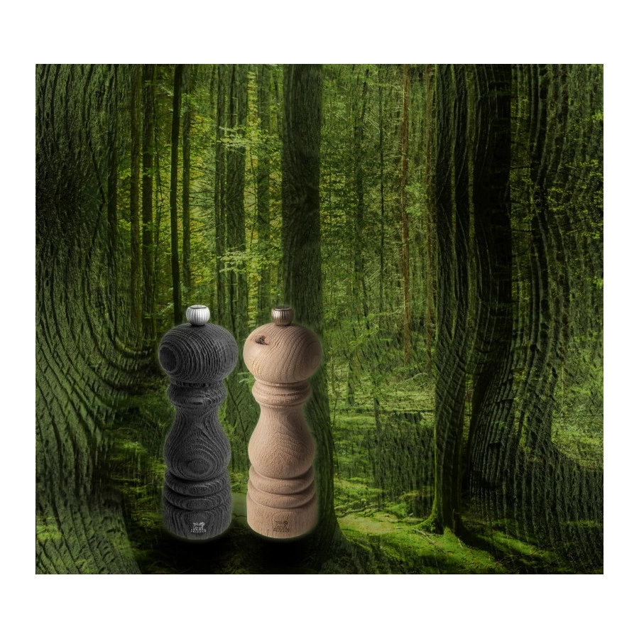 Набор мельниц для соли и перца Peugeot Paris Nature 18 см, дерево, темное, светлое дерево