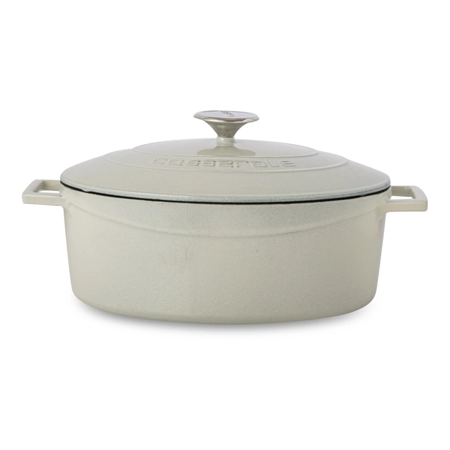 Утятница LAVA Premium 29 см, 4,7 л, чугун, кремовая