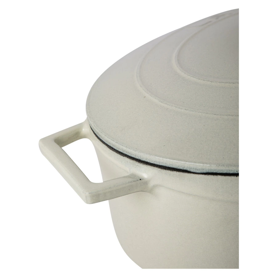 Утятница LAVA Premium 29 см, 4,7 л, чугун, кремовая