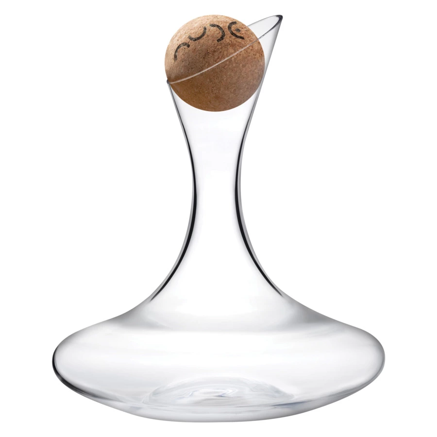 Декантер для вина с пробкой Nude Glass Oxygen 1,75 л, стекло хрустальное