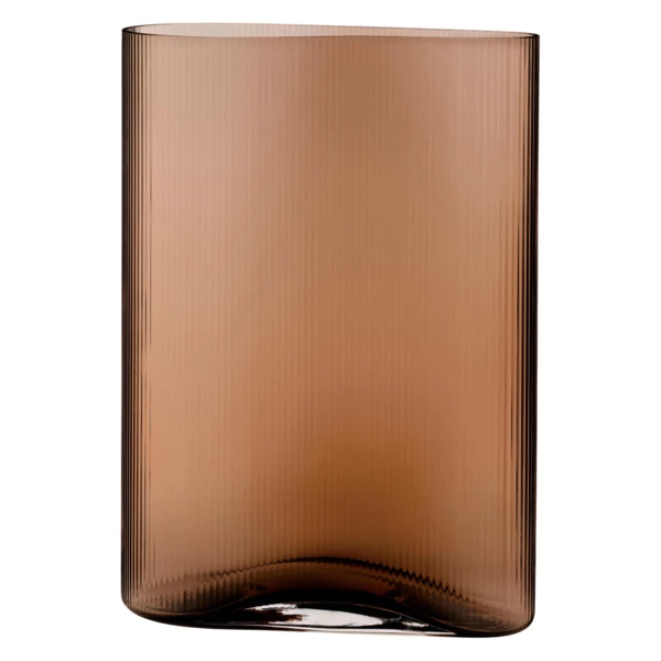 Ваза Nude Glass Туман 38 см, стекло хрустальное, карамельная