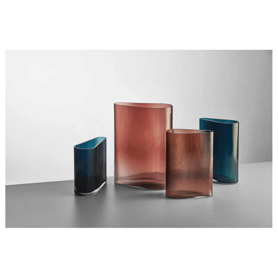 Ваза Nude Glass Туман 38 см, стекло хрустальное, карамельная