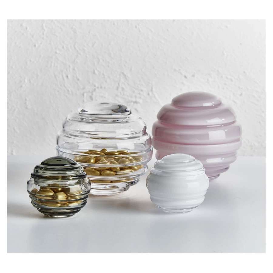 Конфетница с крышкой Nude Glass Гнездо 15х15 см, 600 мл, стекло хрустальное