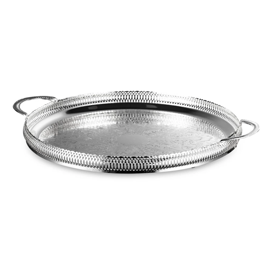 Набор для чая Queen Anne: поднос, сахарница, ложка, 6 стаканов с подстаканниками, сталь, стекло