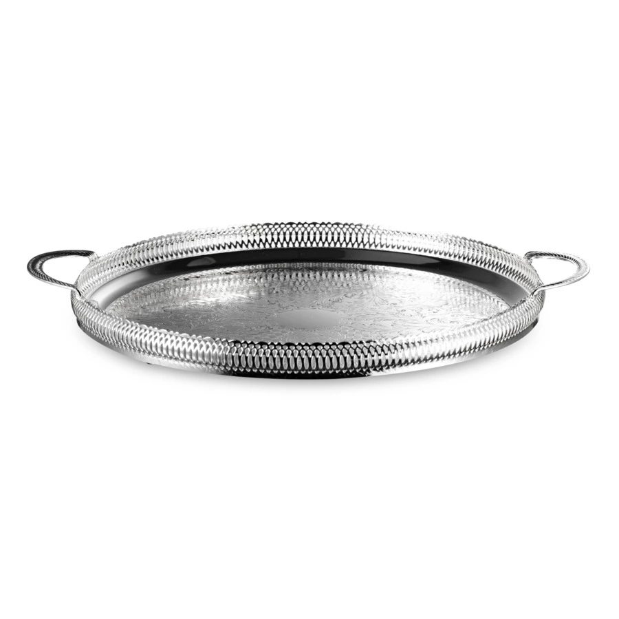 Набор для чая Queen Anne: поднос, сахарница, ложка, 6 стаканов с подстаканниками, сталь, стекло