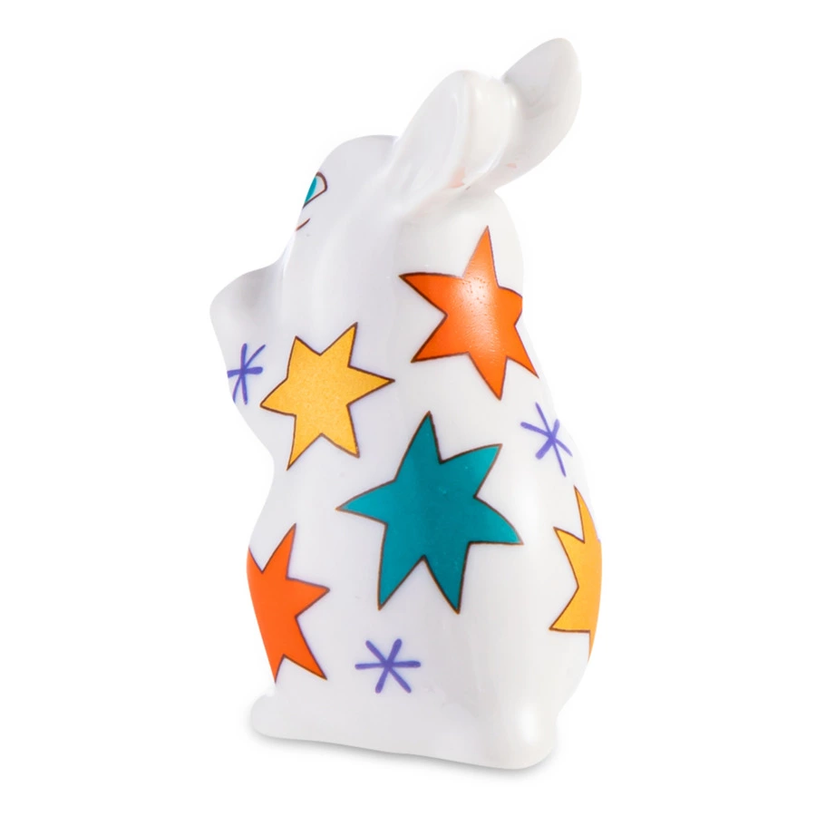 Скульптура ИФЗ Кролик Шустрик Звездочки 6,2 см, фарфор твердый