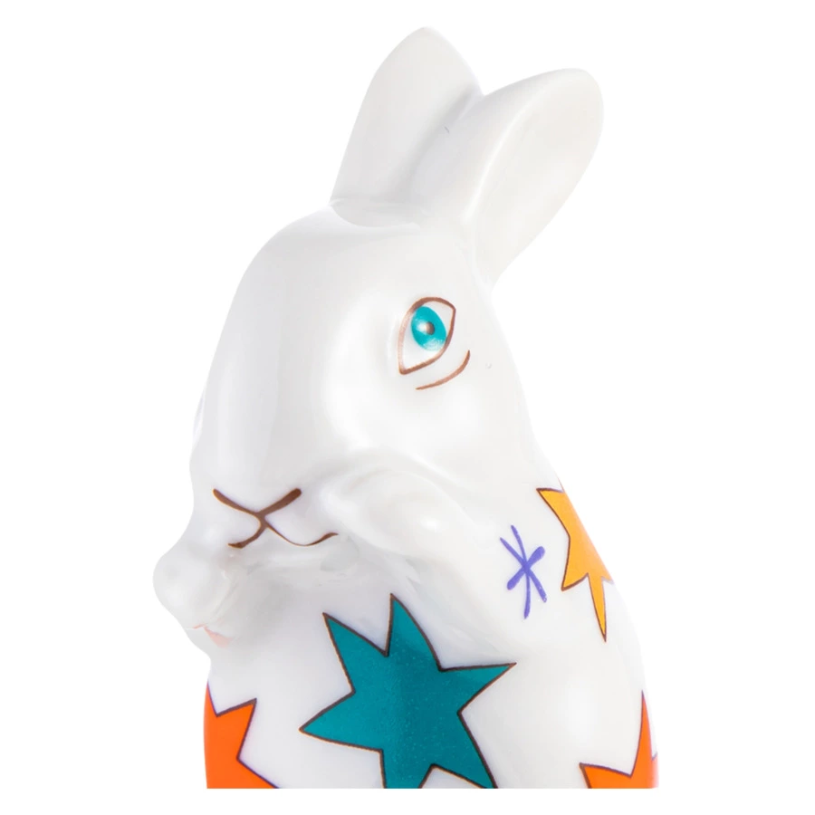 Скульптура ИФЗ Кролик Шустрик Звездочки 6,2 см, фарфор твердый