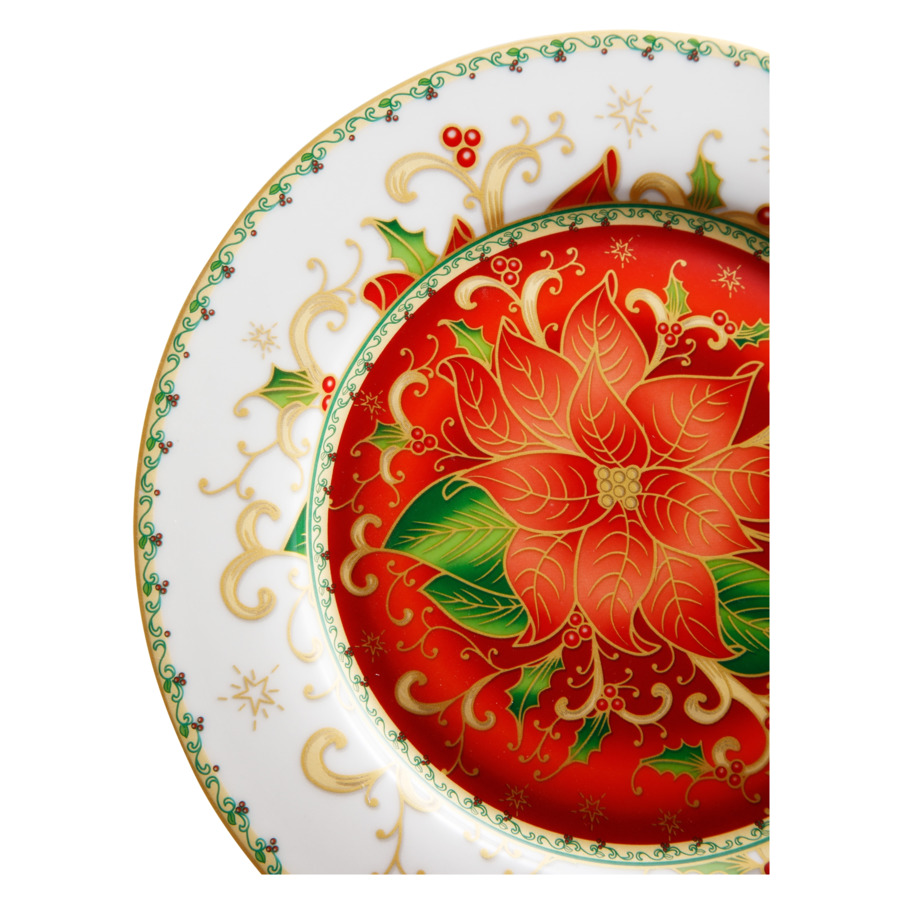 Набор тарелок десертных Lamart Palais Royal Рождественская звезда 19 см, 6 шт, фарфор