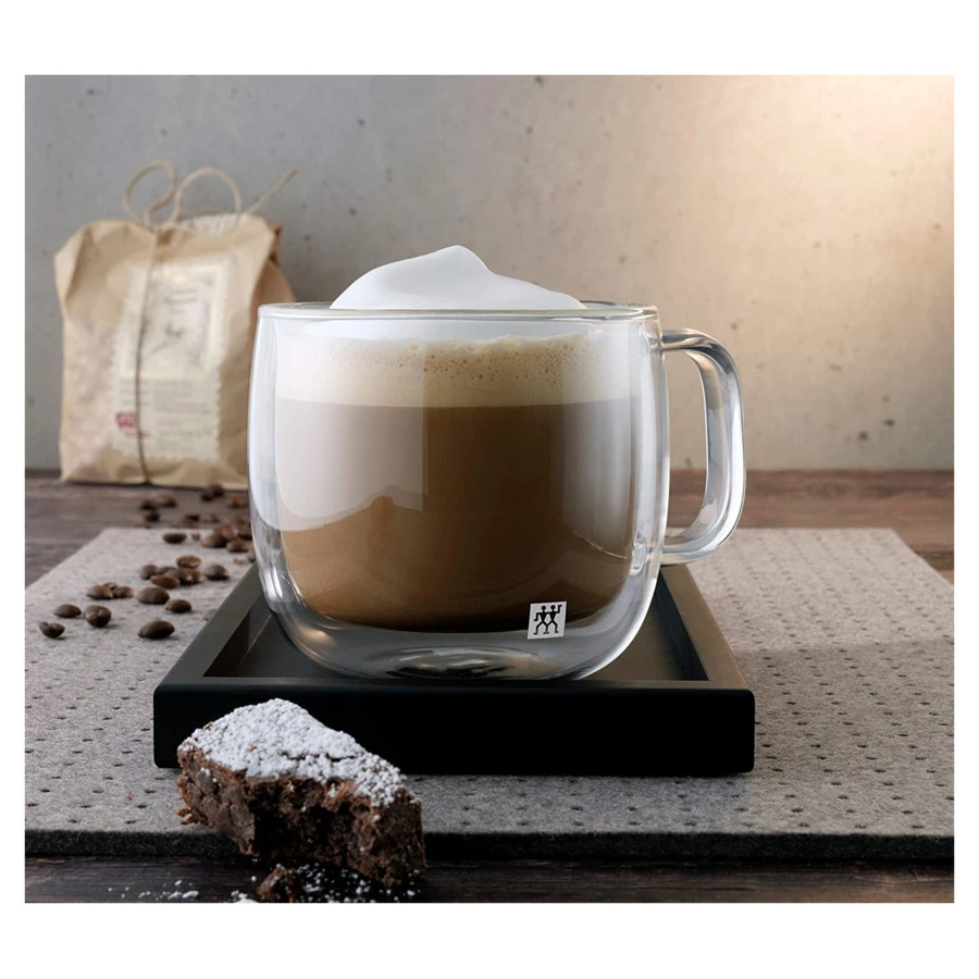 Набор кружек для капучино Zwilling 450 мл 2 шт, стекло термостойкое