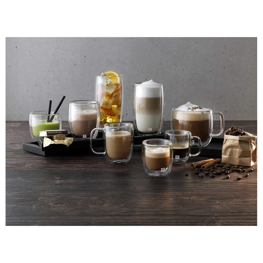 Набор кружек для капучино Zwilling 450 мл 2 шт, стекло термостойкое