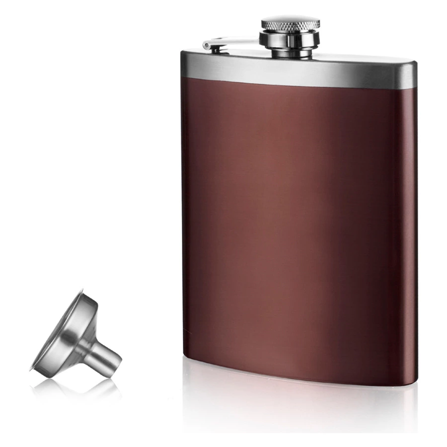 Фляжка Vacu Vin 240 мл 9,5х3х14 см, сталь нержавеющая, коричневая-sale