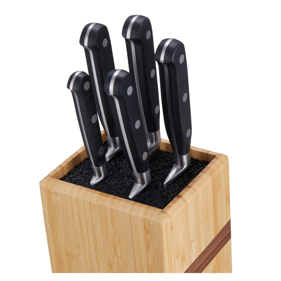 Набор ножей Deglon Идеальная кухня 5 предметов в подставке из бамбука, п/к