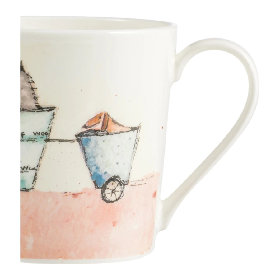 Кружка Just Mugs Dorset Такси Три собачки 400 мл, фарфор костяной