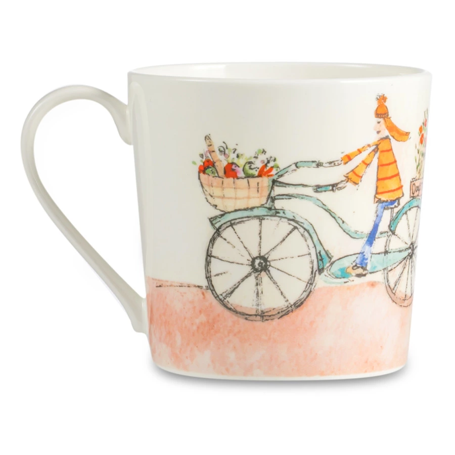 Кружка Just Mugs Dorset Такси Три собачки 400 мл, фарфор костяной