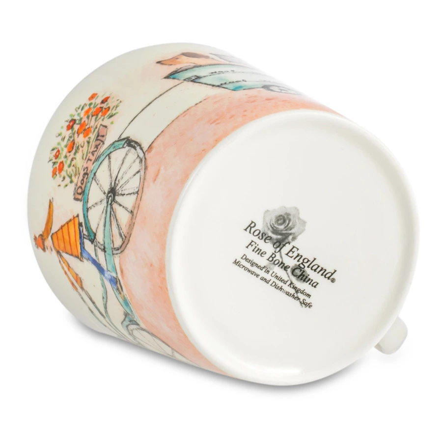 Кружка Just Mugs Dorset Такси Три собачки 400 мл, фарфор костяной