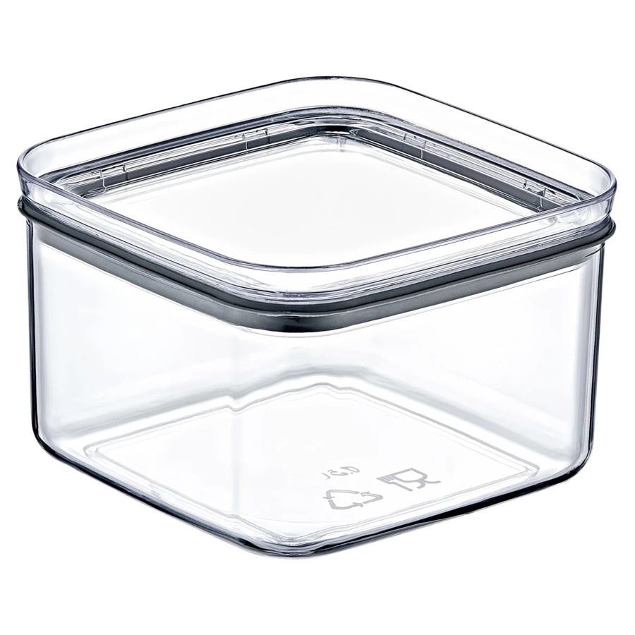 Банка для сыпучих продуктов с крышкой для ящика стола Emhouse 500 мл, 10,5х10,5х7,5 см, пластик