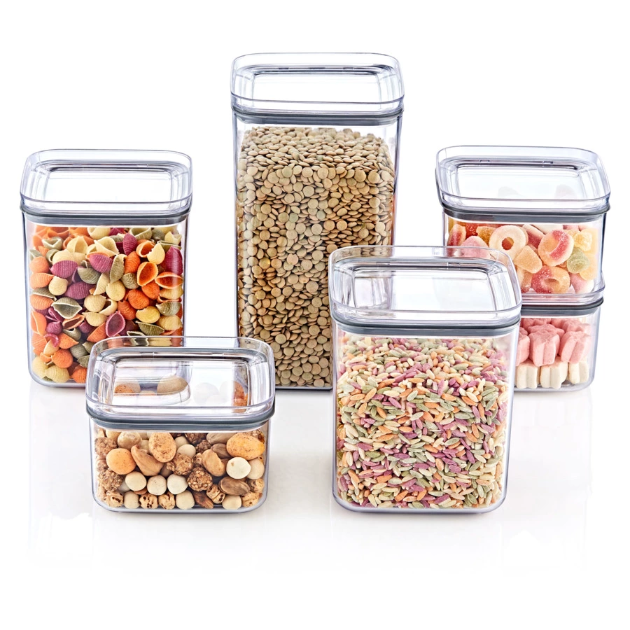 Банка для сыпучих продуктов с крышкой для ящика стола Emhouse 500 мл, 10,5х10,5х7,5 см, пластик