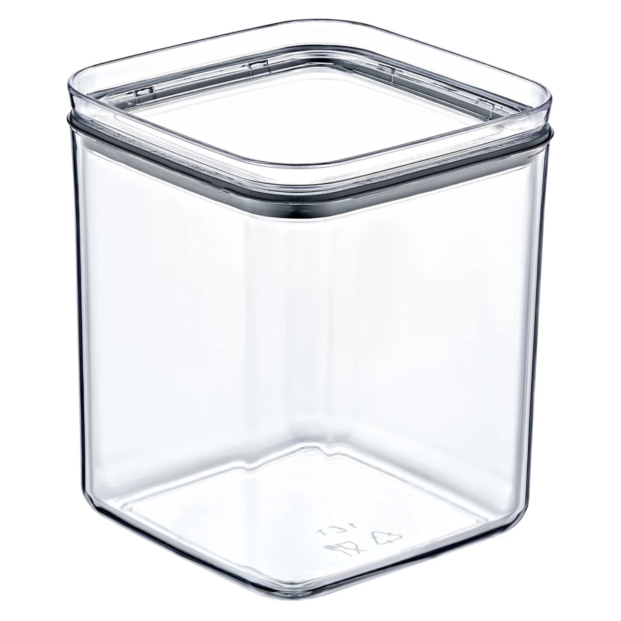 Банка для сыпучих продуктов с крышкой для ящика стола Emhouse 1 л, 10,5х10,5х13 см, пластик