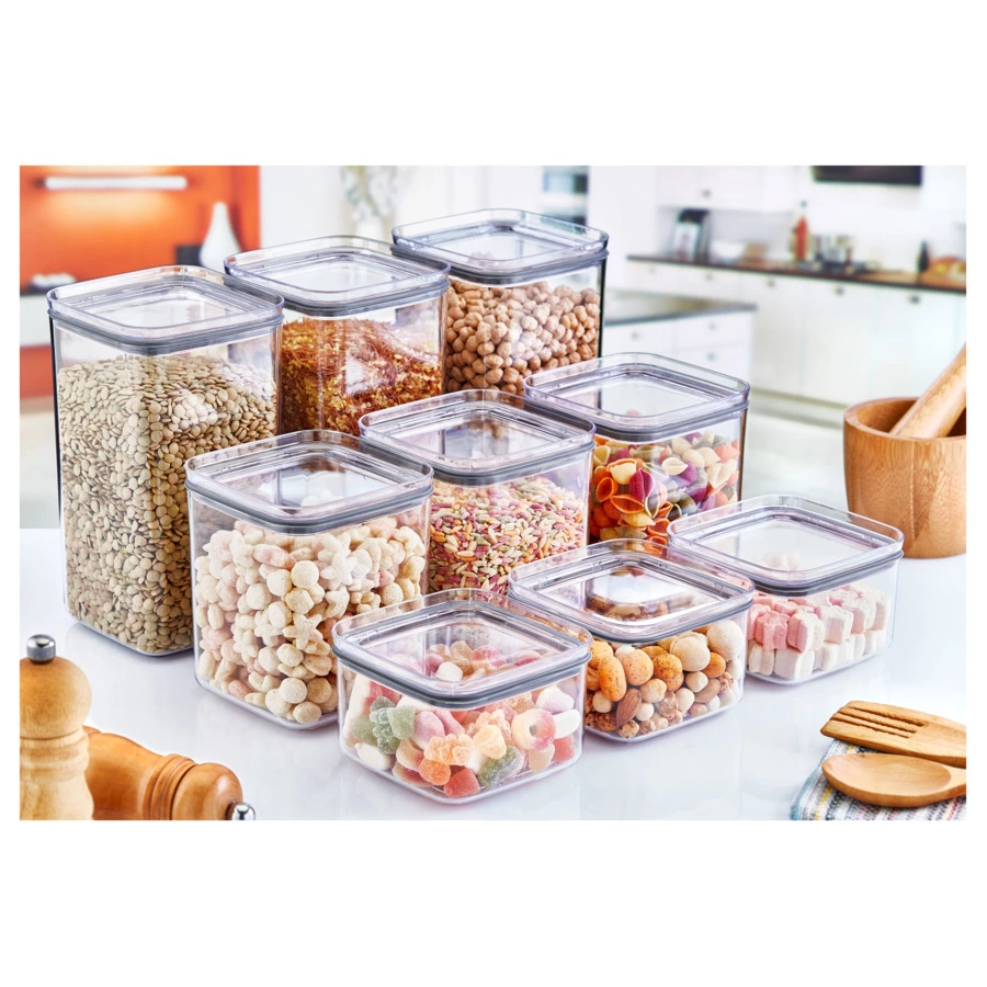 Банка для сыпучих продуктов с крышкой для ящика стола Emhouse 2 л, 10,5х10,5х26 см, пластик