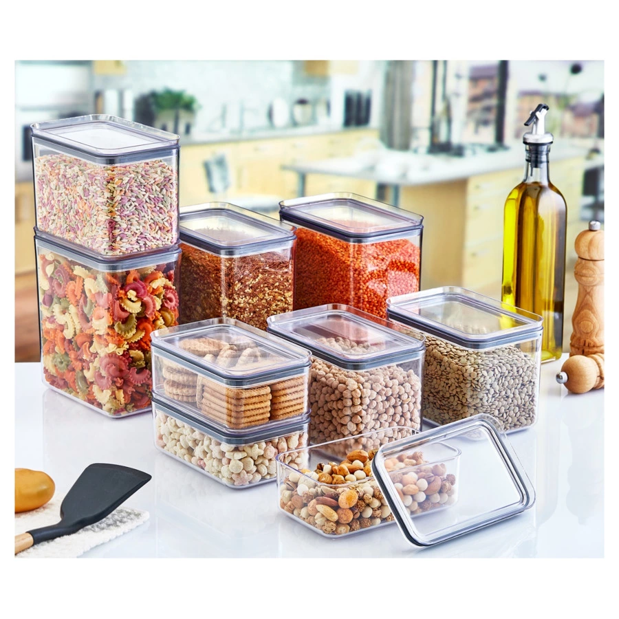 Контейнер для сыпучих продуктов с крышкой для ящика стола Emhouse 4 л, 10,5х16,5х26 см, пластик