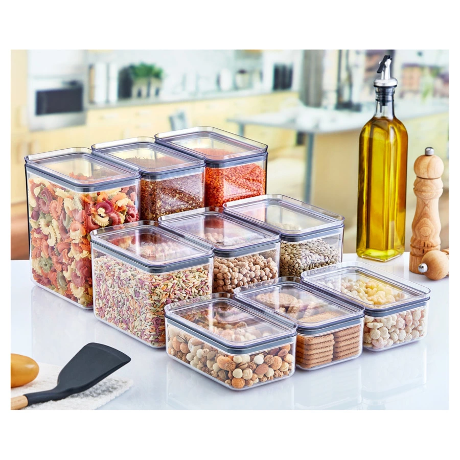 Контейнер для сыпучих продуктов с крышкой для ящика стола Emhouse 4 л, 10,5х16,5х26 см, пластик