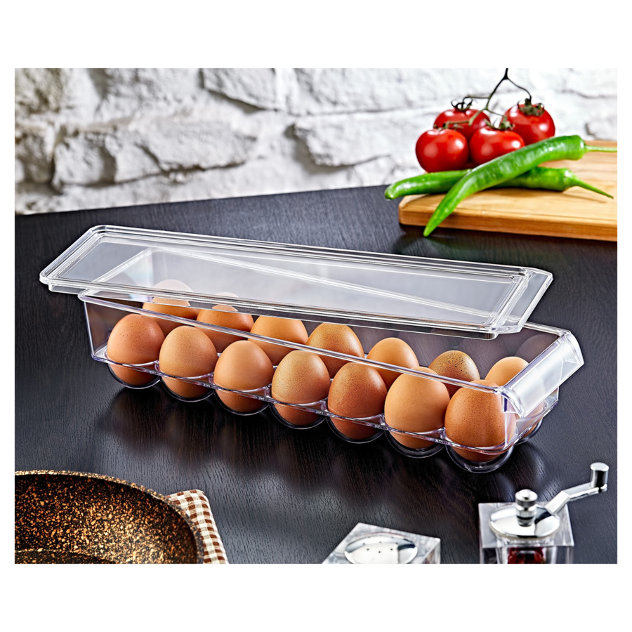 Контейнер для яиц с крышкой Emhouse 36х20,5х8,5 см, пластик