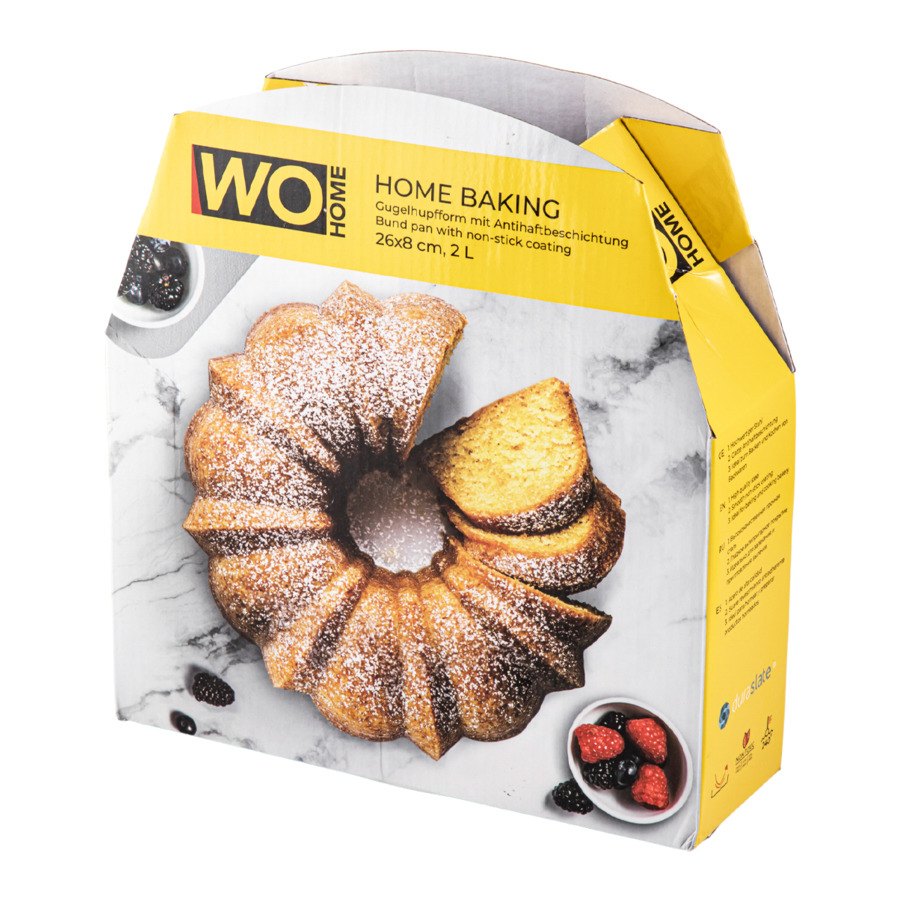 Форма для выпечки бандт WO HOME Home Baking 26x9 см, сталь углеродистая, серая