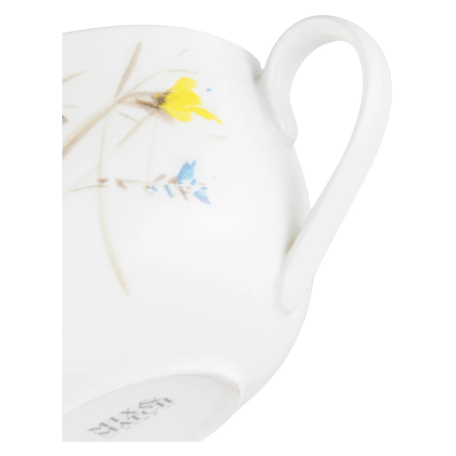 Чашка чайная с блюдцем Mix&Match Home Ирис 200 мл, фарфор