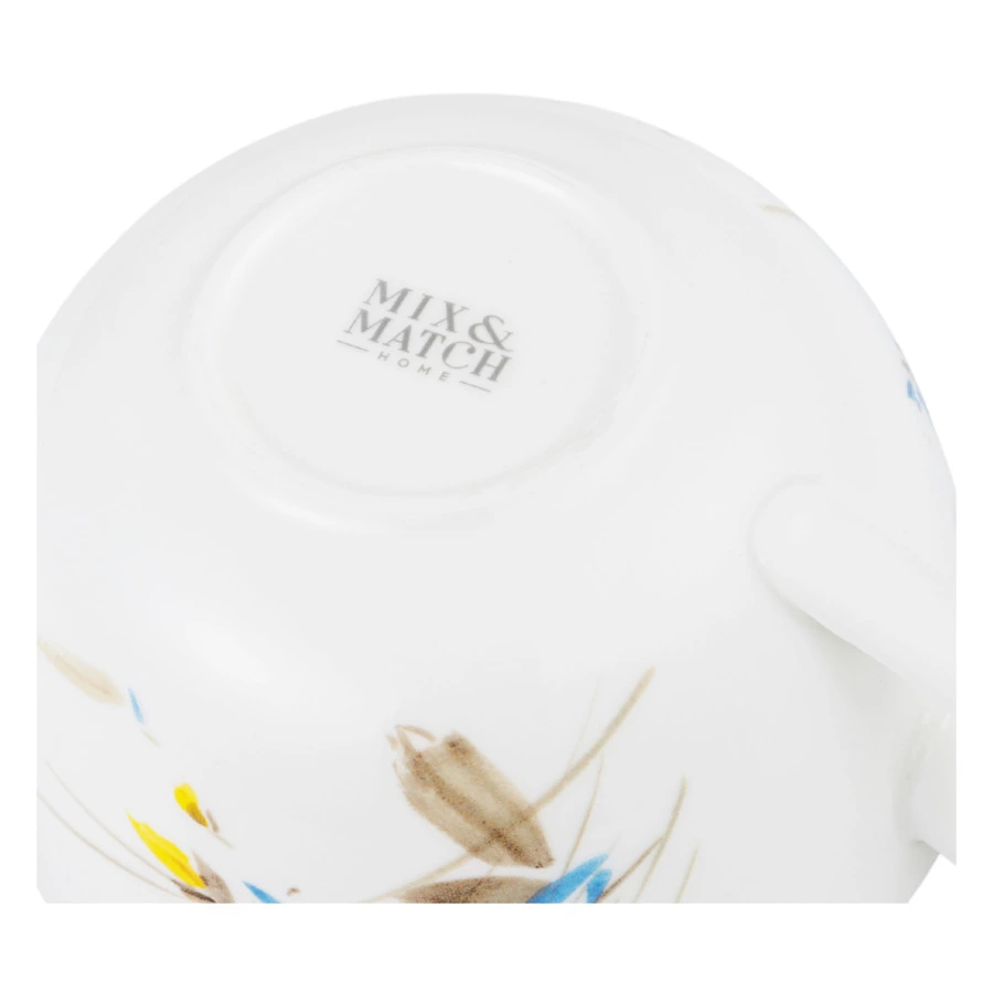 Чашка чайная с блюдцем Mix&Match Home Ирис 200 мл, фарфор