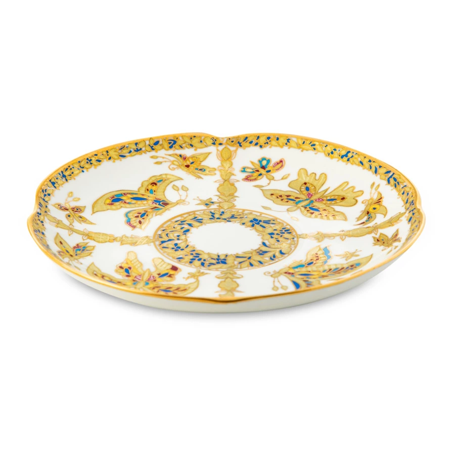 Сервиз чайный ИФЗ Фантастические бабочки Наташа на 3 предмета, фарфор костяной