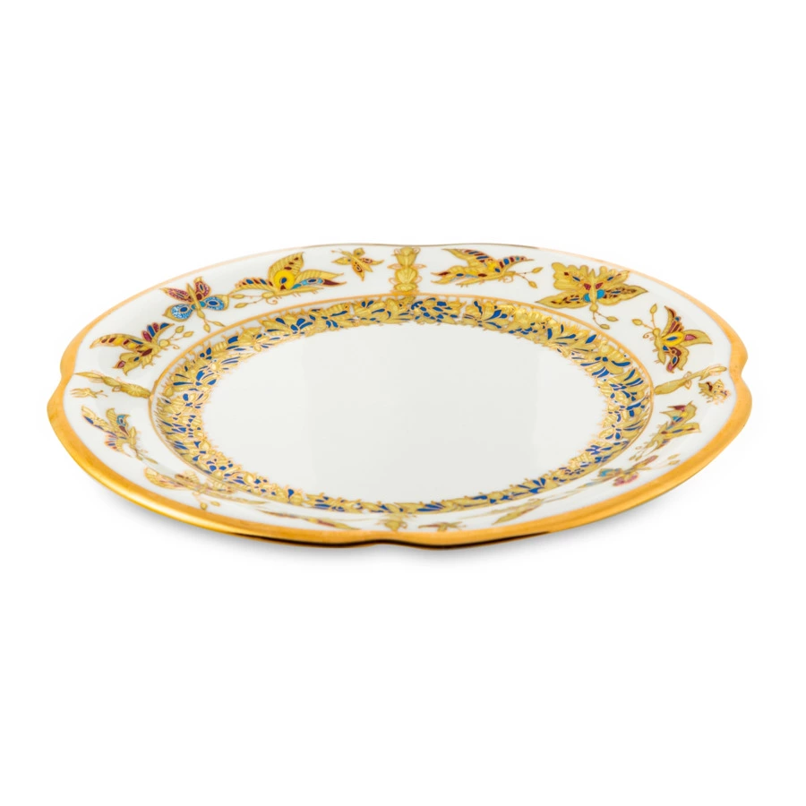 Сервиз чайный ИФЗ Фантастические бабочки Наташа на 3 предмета, фарфор костяной