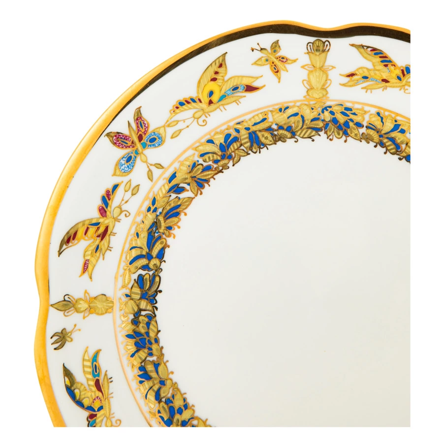 Сервиз чайный ИФЗ Фантастические бабочки Наташа на 3 предмета, фарфор костяной