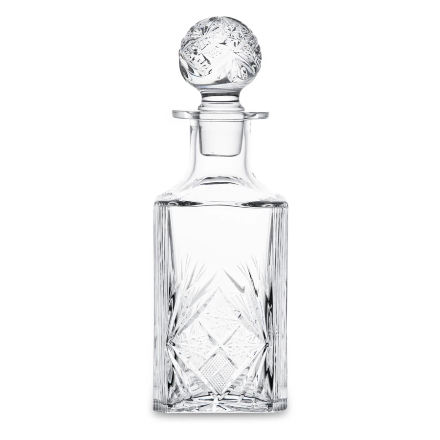 Набор для виски Неман Респект, штоф 750 мл, стакан 6 шт, 330 мл, пепельница, хрусталь, п/к