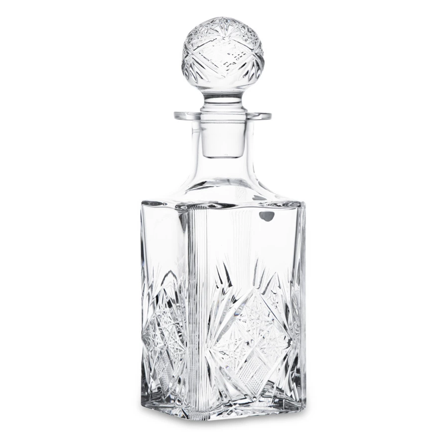 Набор для виски Неман Респект, штоф 750 мл, стакан 6 шт, 330 мл, пепельница, хрусталь, п/к