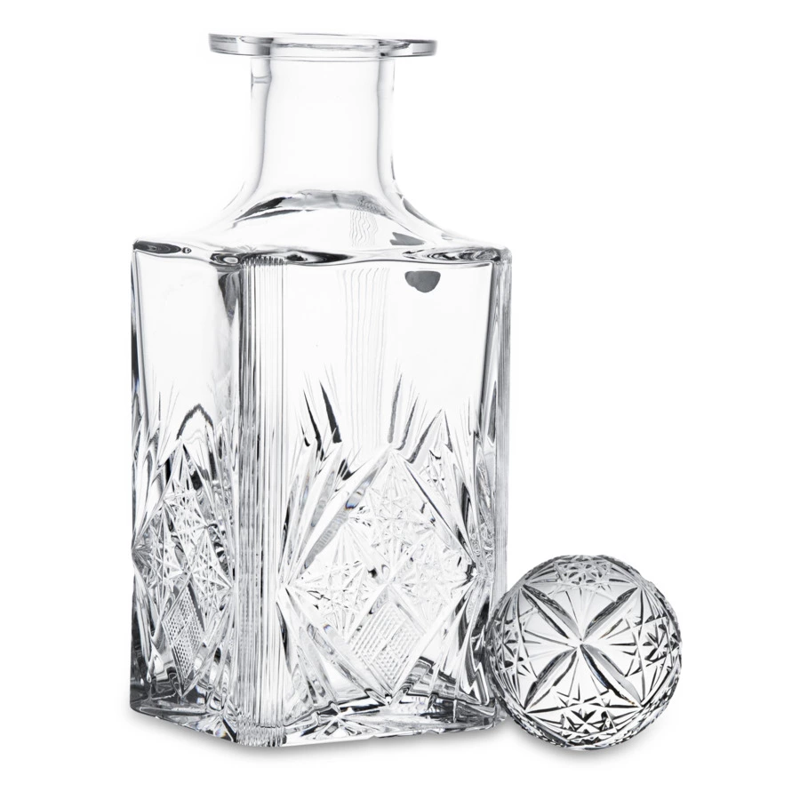 Набор для виски Неман Респект, штоф 750 мл, стакан 6 шт, 330 мл, пепельница, хрусталь, п/к