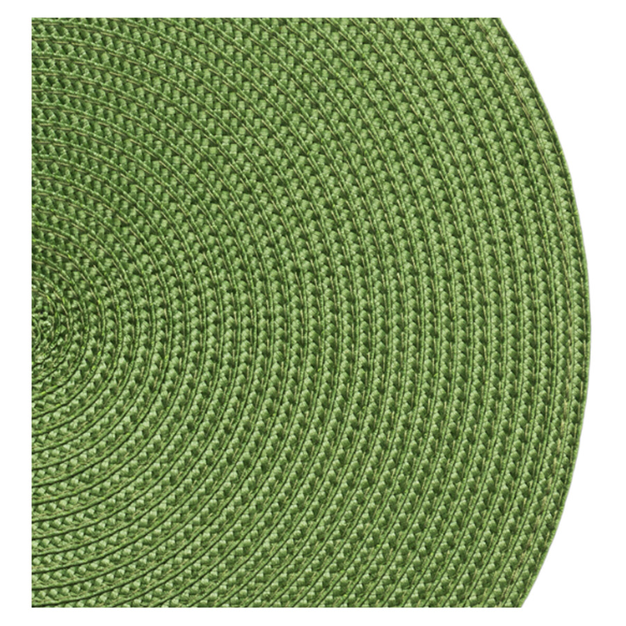 Салфетка подстановочная круглая WO HOME JARDIN 38 см, зеленая, полипропилен, полиэтилен