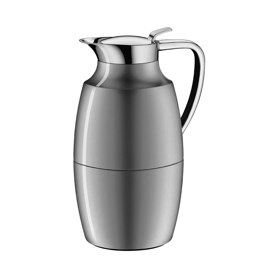 Термокувшин вакуумный со стеклянной колбой Alfi Pallas 1 л, серый, сталь нержавеющая, п/к (480621)