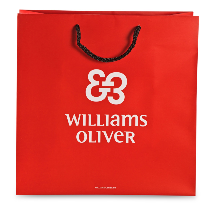 Пакет бумажный Вильямс и Оливер 32х32х16 см, красный