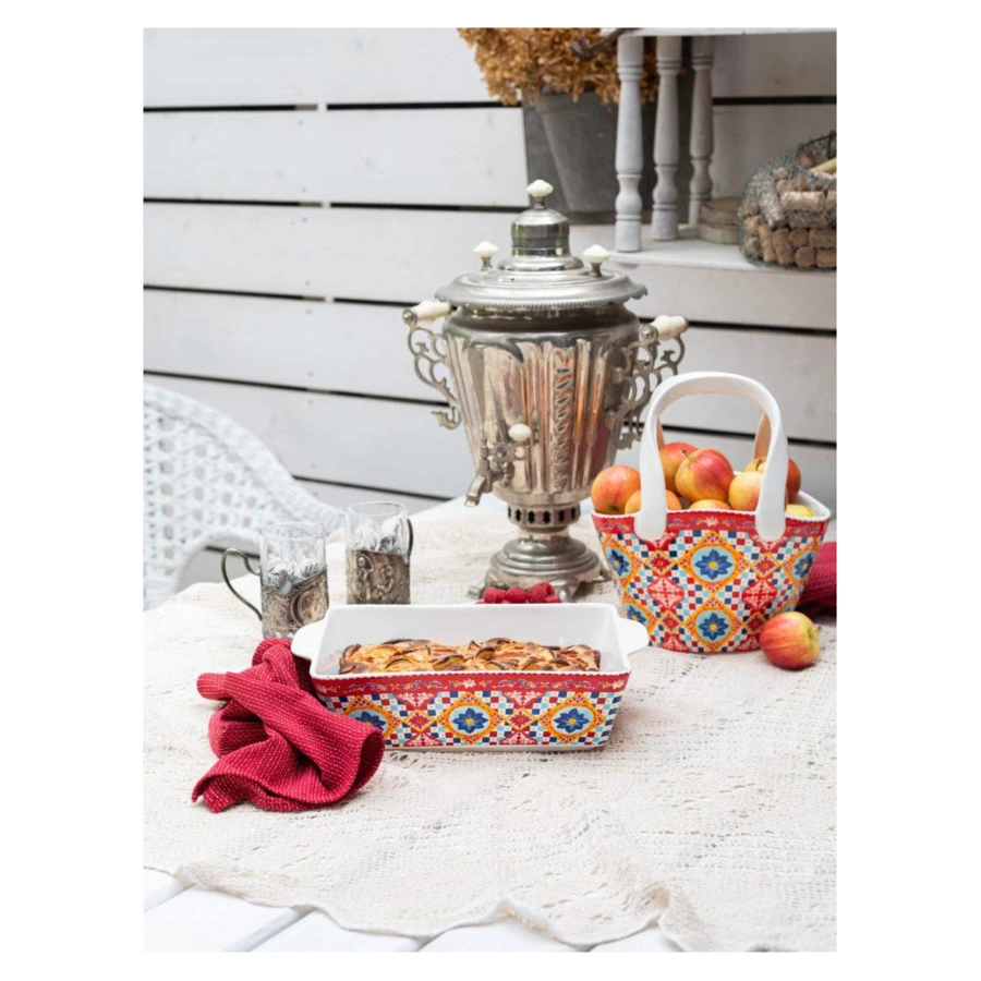 Форма для запекания My Ceramic Story Венеция куччина 33х20х8,5 см 3 л, фарфор жаростойкий
