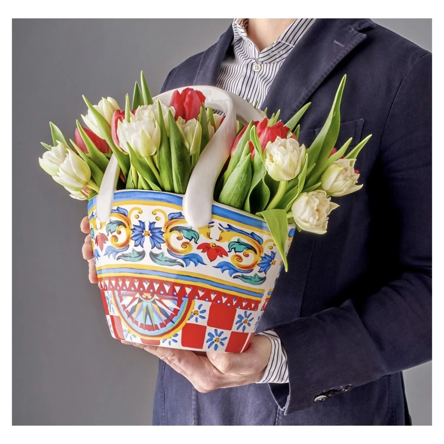 Ваза для цветов My Ceramic Story Сицилия 28 см, керамика, ручная работа