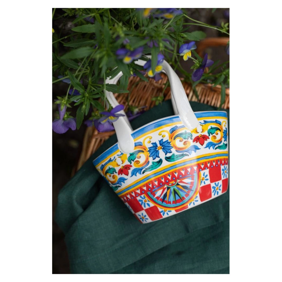 Ваза для цветов My Ceramic Story Сицилия пиккола 18 см, керамика, ручная работа