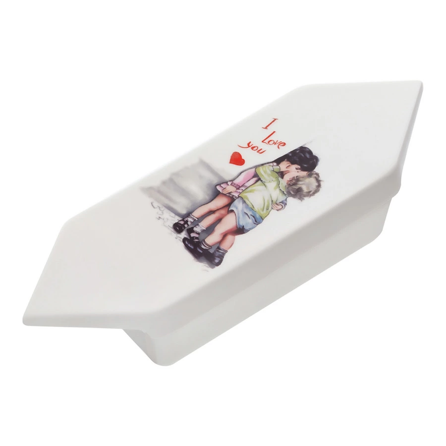 Шкатулка My Ceramic Story Первый поцелуй 18х6х4 см, фарфор твердый