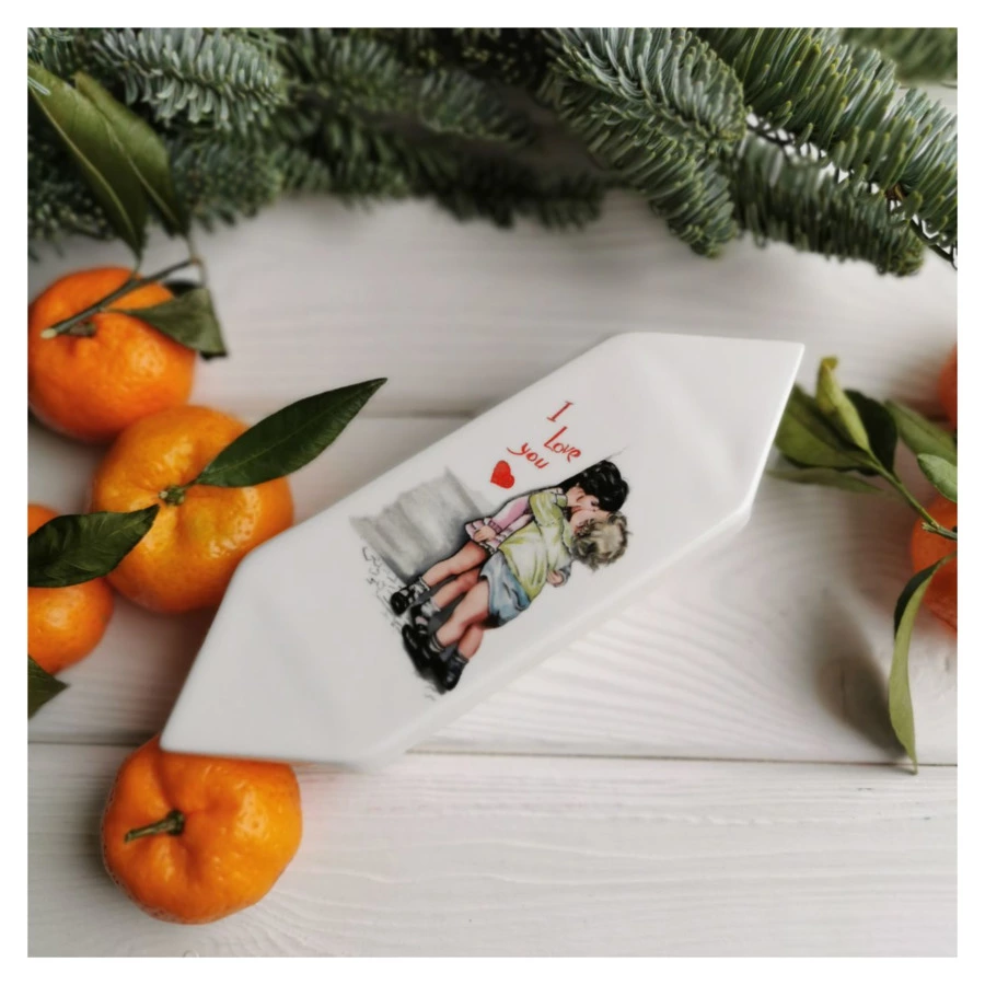 Шкатулка My Ceramic Story Первый поцелуй 18х6х4 см, фарфор твердый