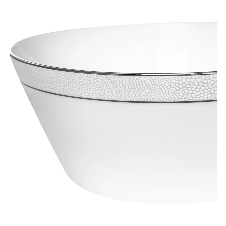 Салатник Narumi Белый жемчуг 23 см, фарфор костяной