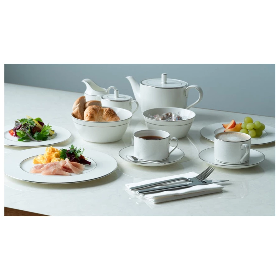 Салатник Narumi Белый жемчуг 23 см, фарфор костяной