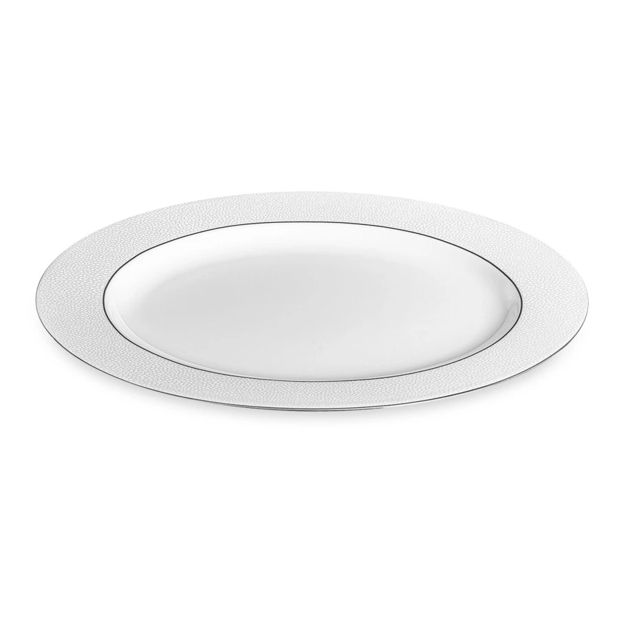 Блюдо овальное Narumi Белый жемчуг 32 см, фарфор костяной