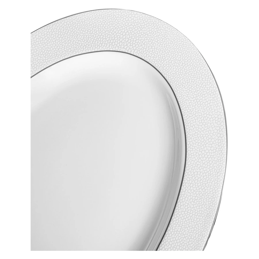 Блюдо овальное Narumi Белый жемчуг 32 см, фарфор костяной