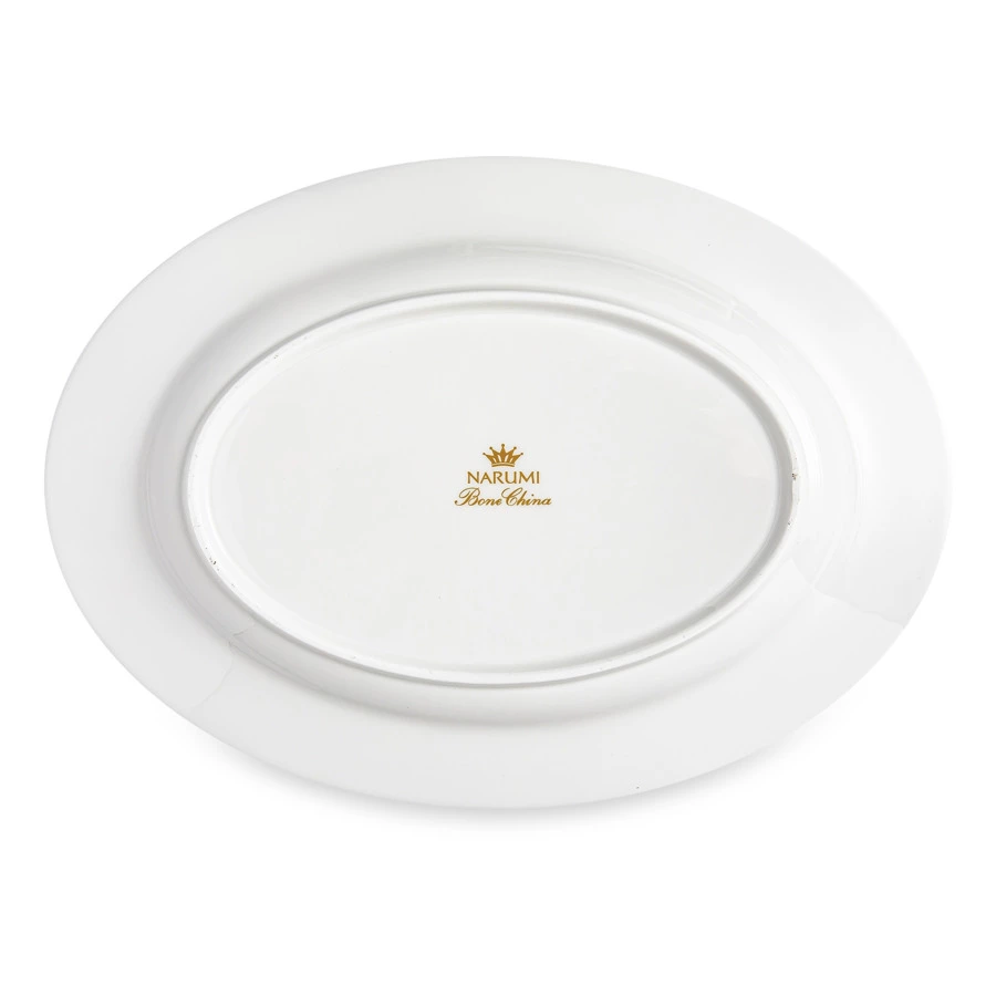 Блюдо овальное Narumi Белый жемчуг 32 см, фарфор костяной
