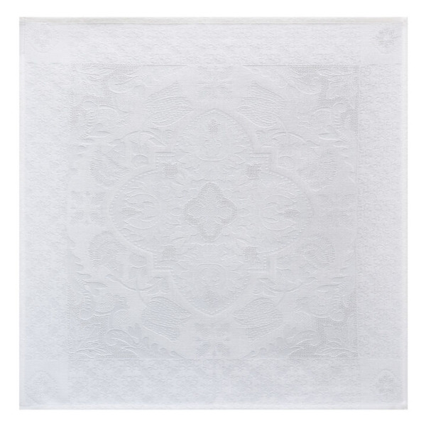Салфетка сервировочная Le Jacquard Francais Azulejos 58х58 см, хлопок, белая