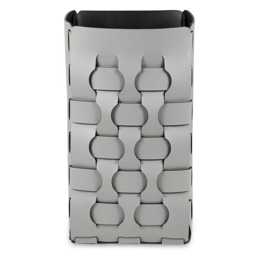 Корзина ADJ Dubai 20х20х35 см, кожа натуральная, серая